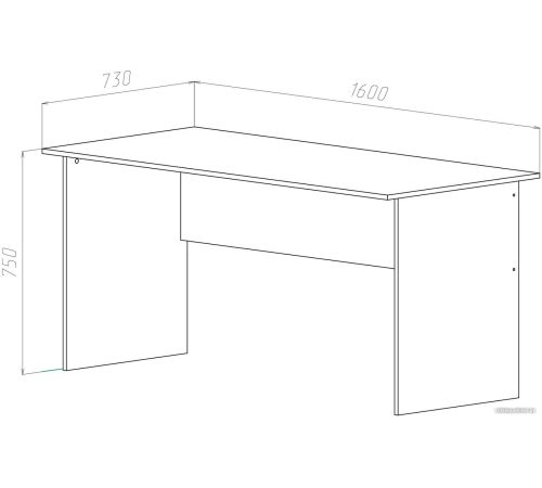 Стол МДК СП5 1600x730x750 белый