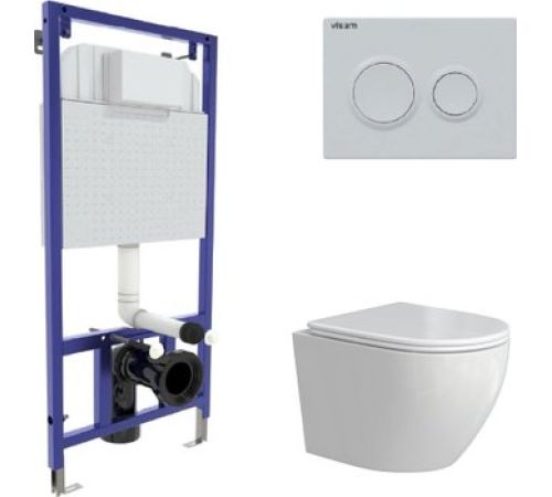 Унитаз подвесной Berges Wasserhaus Okus Rimless + Visam Slim 525 EX-043391 с сиденьем