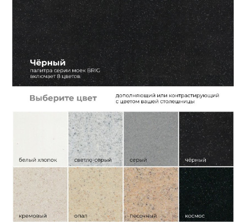 Кухонная мойка Polygran Brig 790 черный