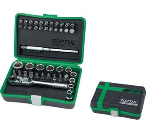 Набор трещотка с головками и битами Toptul GADW4501 45 предметов