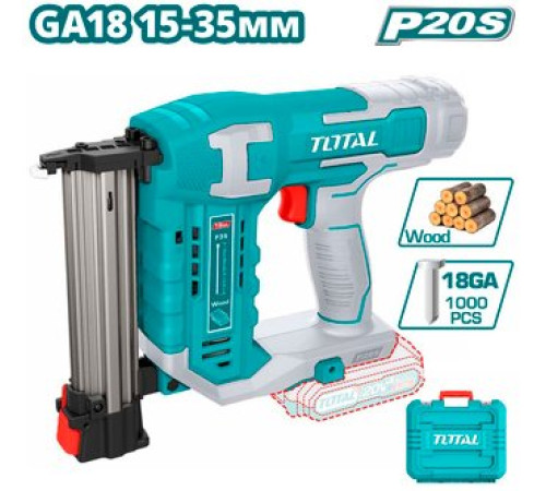 Гвоздезабиватель Total TCBNLI3505 без АКБ, кейс