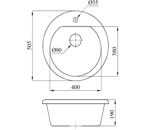 Кухонная мойка БелЭворс Nika антрацит