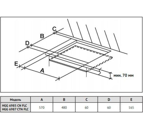 Варочная панель Korting HGG 6987 CTN FLC