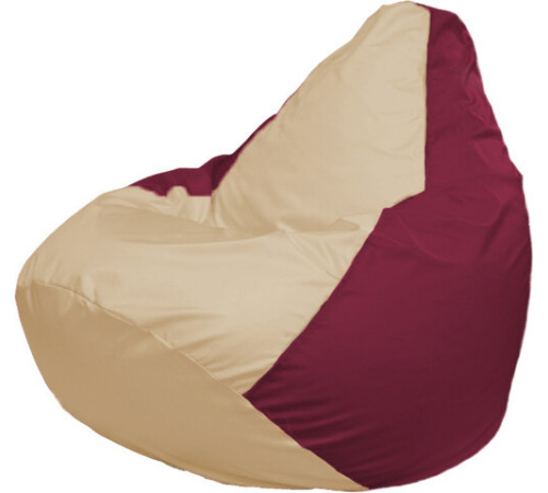 Кресло-мешок Flagman Груша Макси Г2.1-150 бордовый/бежевый