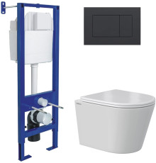 Унитаз подвесной Berges Wasserhaus Vita Rimless 043385 с сиденьем