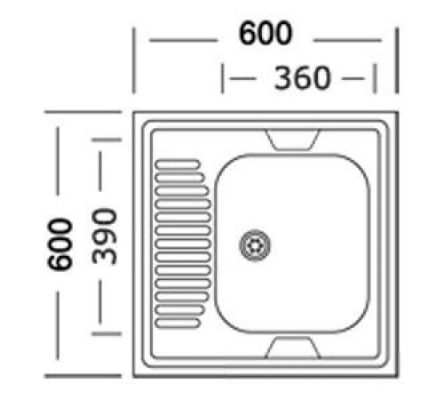 Кухонная мойка Mixline 310356 правая, матовая, 0.4 мм