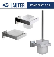 Набор аксессуаров для ванной Lauter 21SH71061 + 21SH71051 + 21SH71111 Chrome, 3 предмета