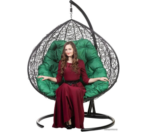 Подвесное кресло BiGarden Gemini черный/зеленый