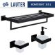 Набор аксессуаров для ванной Lauter 21SH71062 + 21SH71092 + 21SH71152 Matt Black, 3 предмета
