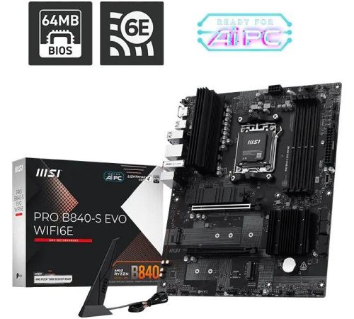 Материнская плата MSI Pro B840-S Evo WiFi6E