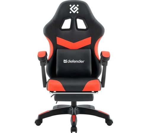 Игровое геймерское кресло Defender Runa Pro черный/красный