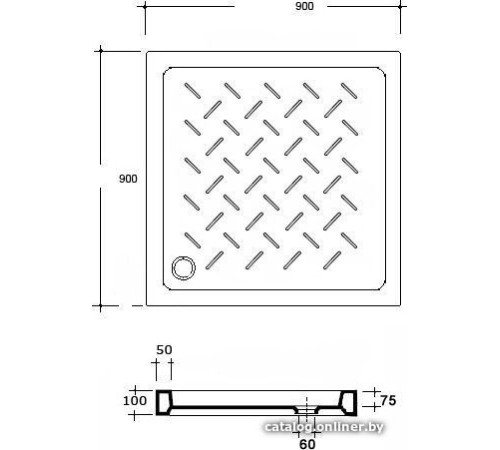 Душевой поддон RGW CR B 19170199-04 90x90