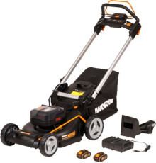 Газонокосилка Worx WG749E с 2-мя АКБ