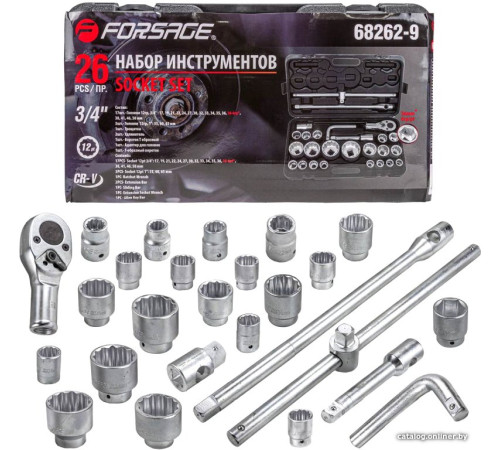 Набор трещотка с головками FORSAGE F-68262-9 26 предметов