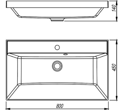 Умывальник Symbolite Asti 80x45 кварц, жасмин
