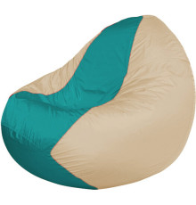Кресло-мешок Flagman Classic К2.1-189 бежевый/бирюзовый