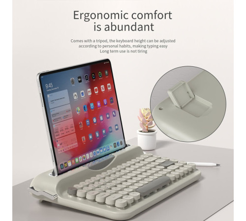 Клавиатура Ajazz AF84 белый/серый