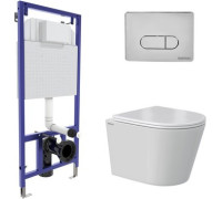 Унитаз подвесной Berges Wasserhaus Vita Rimless 043375 с сиденьем