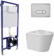 Унитаз подвесной Berges Wasserhaus Vita Rimless 043375 с сиденьем