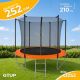 Батут GoUP Elite-D252 с сеткой и лестницей, оранжевый
