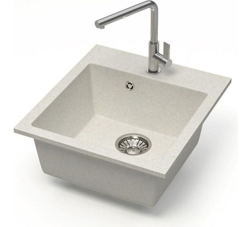 Кухонная мойка MARRBAXX Карельский камень модель 38/Q7 F038Q007 белый/хлопок