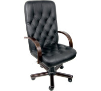 Офисное кресло Деловая обстановка Премьер экстра кожа люкс, орех, черный