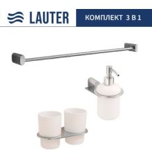 Набор аксессуаров для ванной Lauter 21SH2081 + 21SH42091 + 21SH42011 Chrome, 3 предмета