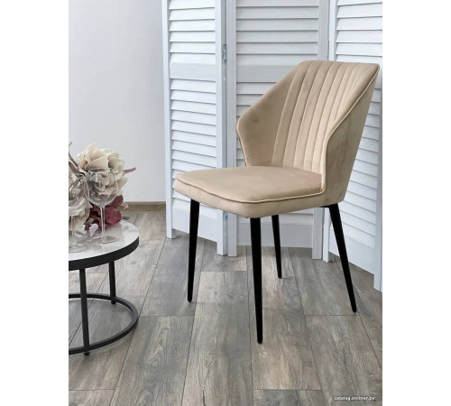 Стул M-City Seattle-V 461MC03828 бежевый 5 велюр/черный