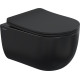 Унитаз подвесной Berges Wasserhaus Ventas Black Rimless + АТОМ 410 AT-043343 с сиденьем