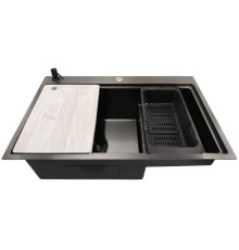 Кухонная мойка Stellar S7550NB-TU-L нано черный, с доской