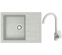 Кухонная мойка Berge BR-5850 + смеситель AM.PM Like F8007133 серый