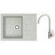 Кухонная мойка Berge BR-5850 + смеситель AM.PM Like F8007133 серый