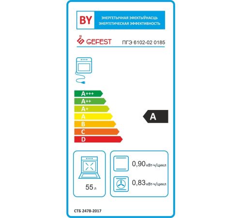 Кухонная плита GEFEST ПГЭ 6102-02 0185