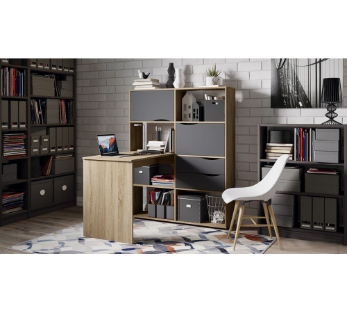 Стол Трия Письменный тип 7 дуб сонома/графит серый