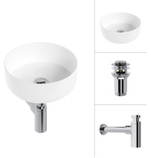 Умывальник Lauter 21499-31 + клапан 21190CH + сифон 21635CH хром