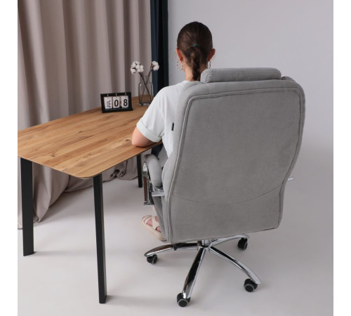 Офисное кресло AksHome Paradis ткань, светло-серый