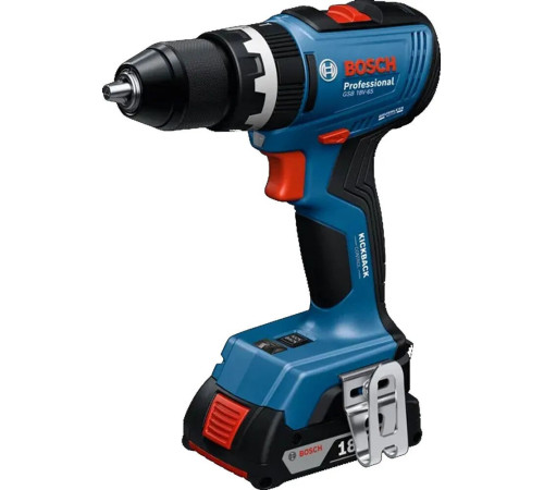 Ударная дрель-шуруповерт Bosch GSB 18V-65 Professional 06019N3100 с 2-мя АКБ, кейс