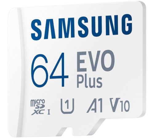 Карта памяти Samsung EVO Plus 2021 microSDXC 64GB с адаптером