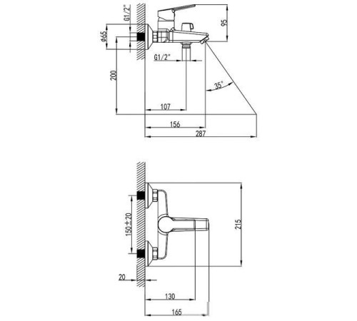 Смеситель Milardo Stripe STRSB02M02