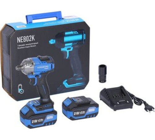 Гайковерт Nordberg NE802K с 2-мя АКБ, кейс