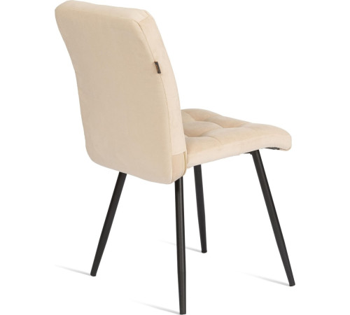 Стул TetChair Medeo велюр молочный/черный