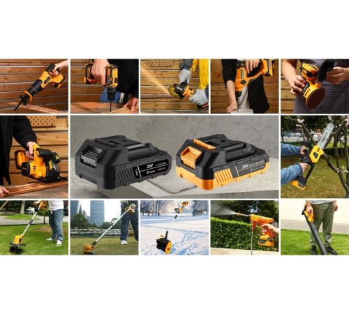 Аккумуляторная пила Deko DKCHS 20-6 063-4307-1 с 1-им АКБ