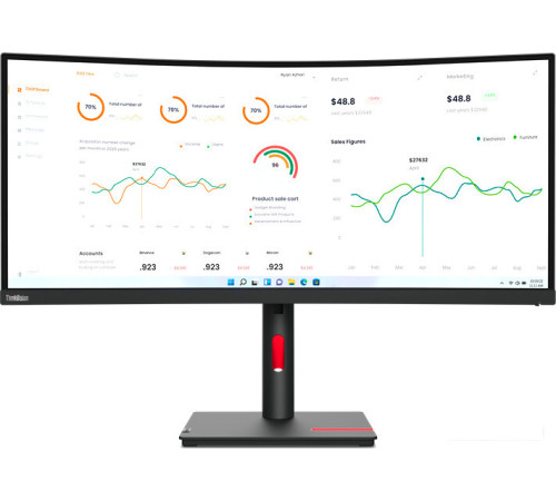 Монитор Lenovo ThinkVision T34w-30 63D4GAT1EU