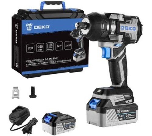 Гайковерт Deko ZKIS20 Pro Max 083-1088 с 2-мя АКБ, кейс
