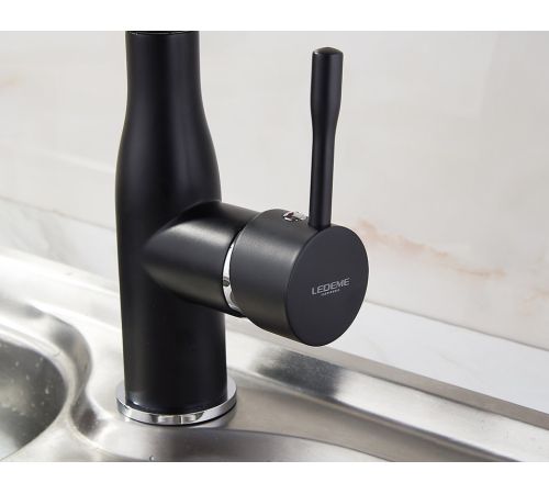 Смеситель Ledeme H98 L4698B черный матовый