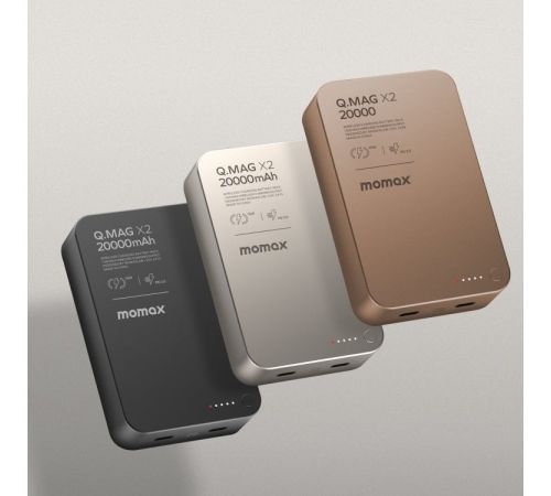 Внешний аккумулятор Momax Q.Mag X2 Magnetic IP133 20000mAh черный