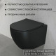 Унитаз подвесной Lauter Augsburg 21109EC + 21901001 + 219704E черный матовый с кнопкой смыва черный
