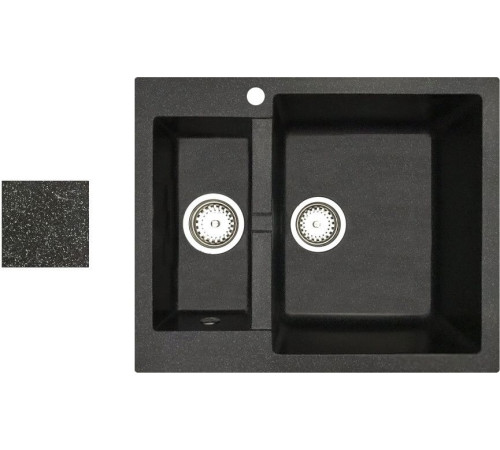 Кухонная мойка БелЭворс Duet R черный, без сифона