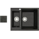 Кухонная мойка БелЭворс Duet R черный, без сифона