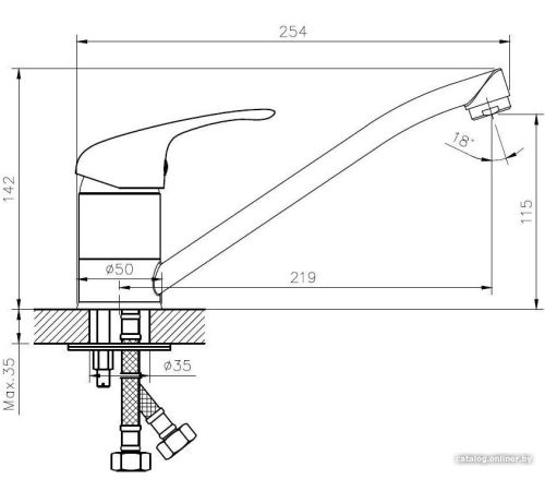 Смеситель Esko K14 Black
